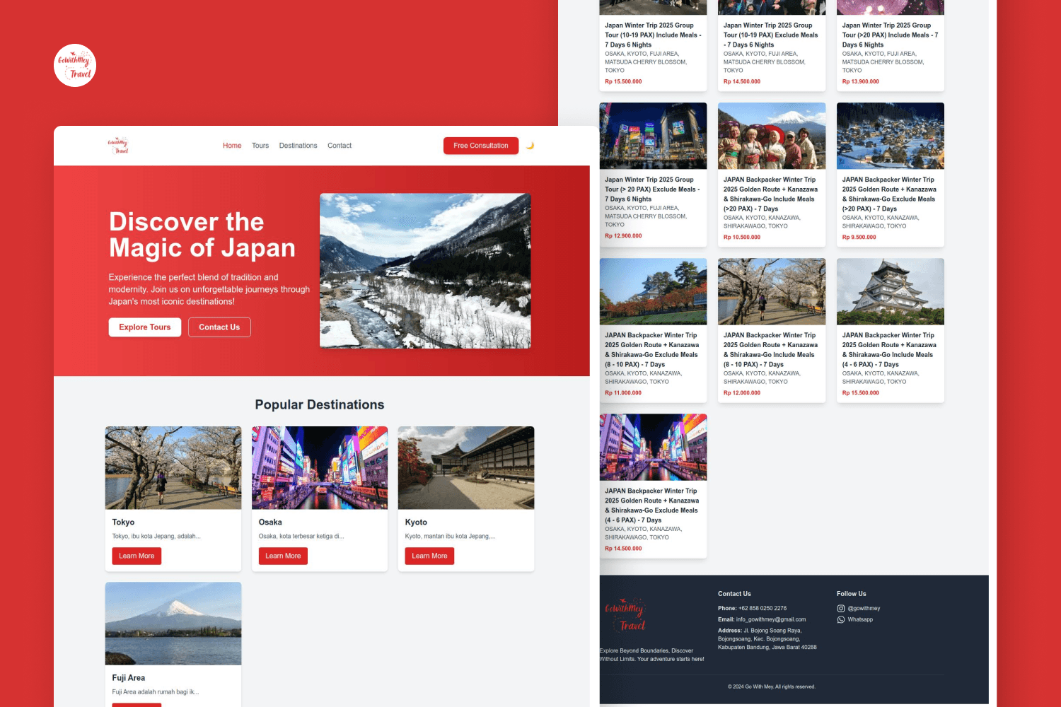 Landing Page 'Go With Mey'